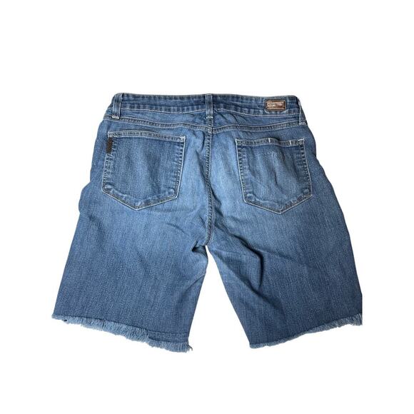 Paige Monte Boot Cutoff Shorts 30 Y2K‎ Denimcore Raw Hem Made in USA Denimcore - Picture 2 of 13